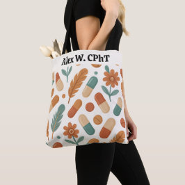 Personalisierte Pharmacy Tote Bag Boho Daisy Feath
