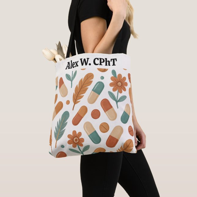 Personalisierte Pharmacy Tote Bag Boho Daisy Feath (Von Nahem)