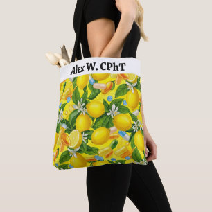 Personalisierte Pharmacy Tote Bag Lemon Gelb