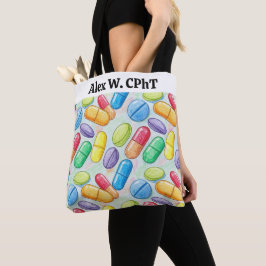 Personalisierte Pharmacy Tote Bag mit hellen Table