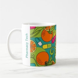 Personalisierte Pharmazie Tasse Retro Orangen
