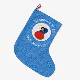 Personalisierte philippinische Engel-Hanukkah-Flag Großer Weihnachtsstrumpf