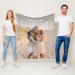 Personalisierte PhotoPop Wir lieben dich so sehr O Fleecedecke