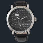 Personalisierte Physikgeschenke für Physiker Armbanduhr<br><div class="desc">Nicht sicher,  was für den Physik-Fan in Ihrem Leben zu bekommen? Dies ist eine großartige Idee mit einem coolen Design von feinen Physik-Diagrammen und Formeln,  die einen Platz für Ihre Personalisierung bieten. Fügen Sie Namen/Initialen/Monogramme hinzu oder löschen Sie,  falls gewünscht.</div>