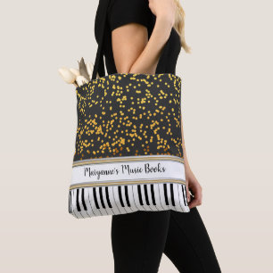 Personalisierte Piano Keys Gold Polka Dots Muster