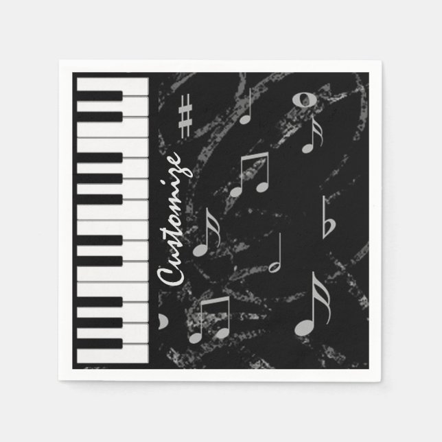 Personalisierte Piano-Musik Napkins 3 Serviette (Vorderseite)