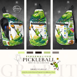 Personalisierte Pickleball-Accessoires Grab-n-Go Crossbody Bag