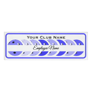 Personalisierte Pickleball-Club-Mitarbeiter Blue B Namenschild