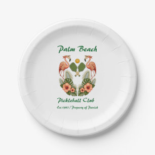Personalisierte Pickleball-Club-Party-Papierplatte Pappteller
