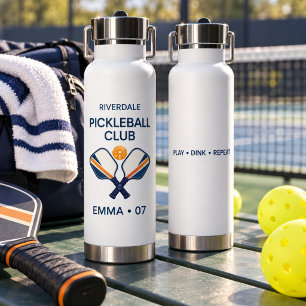 Personalisierte Pickleball-Club-Wasserflasche Trinkflasche