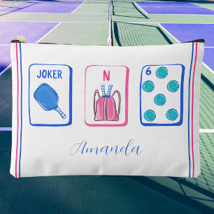 Personalisierte Pickleball-Mahjong-Kacheln / Maßge Zubehörtasche