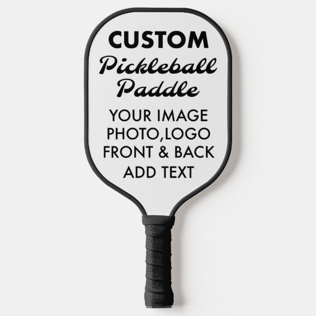 Personalisierte PICKLEBALL-PADDLE-Leere, BLACK Pickleball Schläger (Vorderseite)