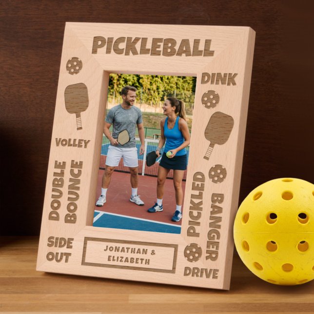 Personalisierte Pickleball-Spielerbegriffe Geätzte Rahmen (Von Creator hochgeladen)