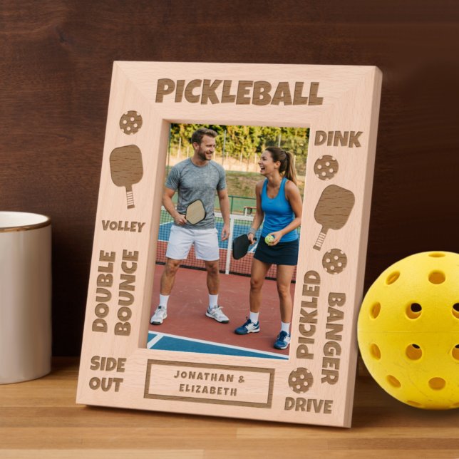 Personalisierte Pickleball-Spielerbegriffe Geätzte Rahmen (Von Creator hochgeladen)
