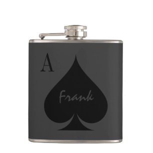Personalisierte Pik-Ass-Trinkflasche Flachmann
