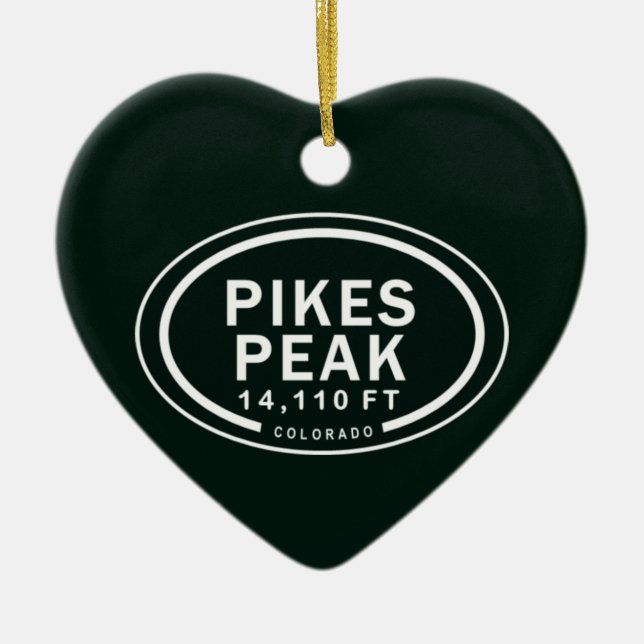 Personalisierte Pikes Peak Colorado Rocky Mountain Keramik Ornament (Vorne)
