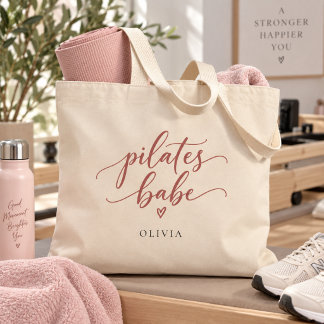 Personalisierte Pilates-Babe-Tragetasche Jumbo Stoffbeutel