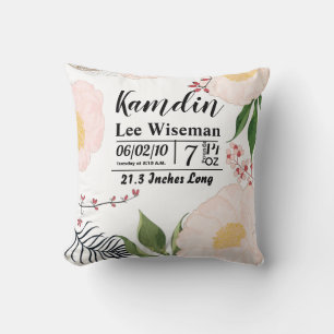 Personalisierte Pillow White Floral Blume Kissen
