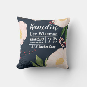 Personalisierte Pillow White Floral Blume Kissen