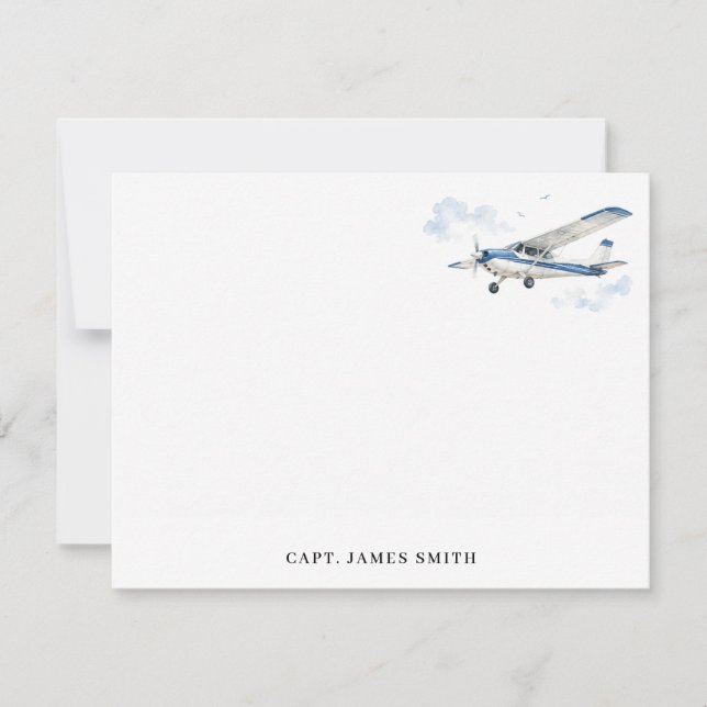 Personalisierte Pilot Aviation Mitteilungskarte (Vorderseite)