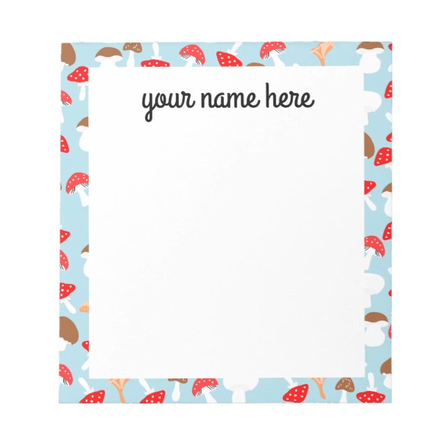 Personalisierte Pilze Notizblock (Vorderseite)