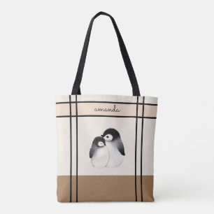 Personalisierte Pinguin-Tote-Tasche