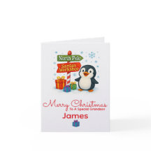 Personalisierte Pinguin-Weihnachtskarte