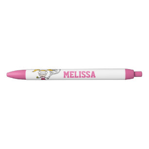 Personalisierte Pink Girls Tennis Geburtstagsfeier Kugelschreiber