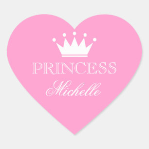 Personalisierte Pink-Herz-Babyduschkleber Herz-Aufkleber