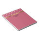 Personalisierte Pink Polka Dots und Gold Notizblock (angewinkelt)