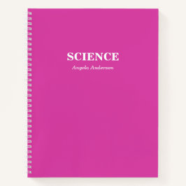 Personalisierte Pink School Betrifft Spirale Notizbuch