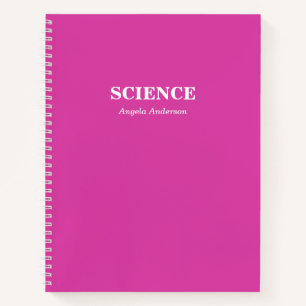 Personalisierte Pink School Betrifft Spirale Notizbuch