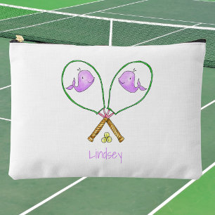 Personalisierte Pink Tennis Rackets mit Whale Cove Zubehörtasche