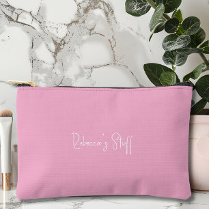 Personalisierte Pink-Zubehörtasche Zubehörtasche