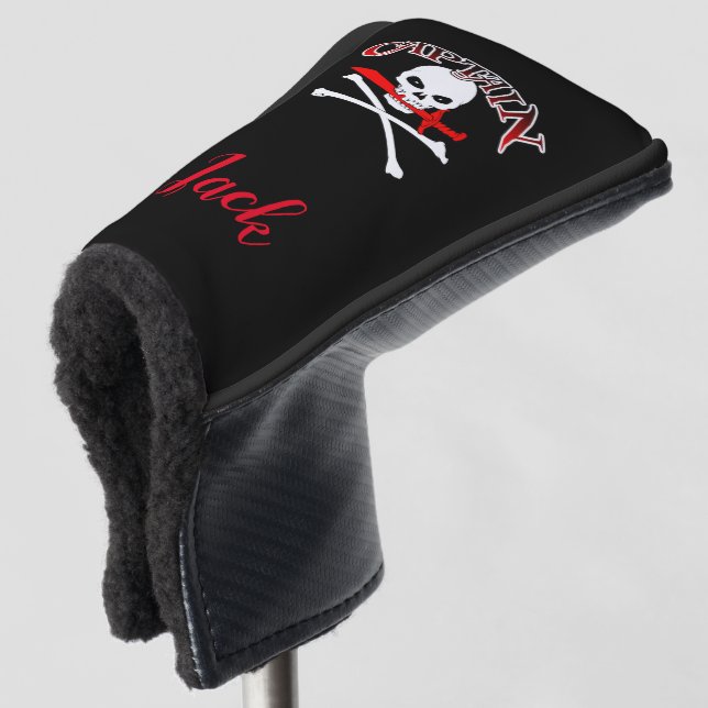 Personalisierte Piratenflagge (Cutlass) Golf Headcover (3/4 Vorderseite)