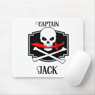 Personalisierte Piratenflagge (Cutlass) Mousepad