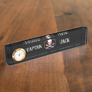 Personalisierte Piratenflagge (Cutlass) Namensplakette