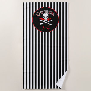 Personalisierte Piratenflagge (Cutlass) Strandtuch