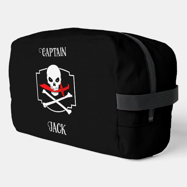 Personalisierte Piratenflagge (Cutlass) Waschbeutel (Linke Seite)