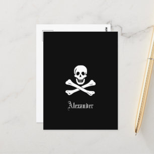Personalisierte Piratenflagge Postkarte