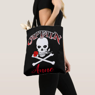 Personalisierte Piratenflagge (Rose) Tasche