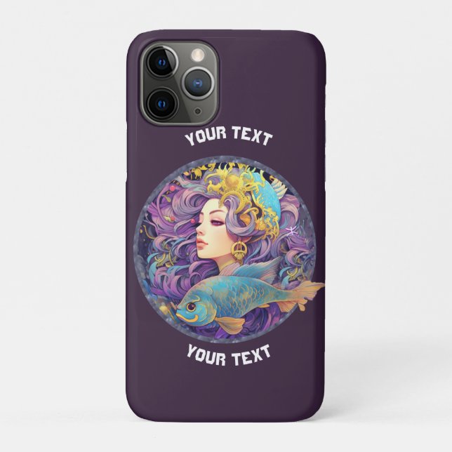 PERSONALISIERTE PISCES ZODIAC SIGN Case-Mate iPhone HÜLLE (Rückseite)