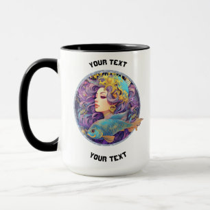 PERSONALISIERTE PISCES ZODIAC SIGN TASSE