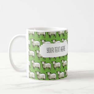 Personalisierte Pixel-Sheep-Tasse Kaffeetasse