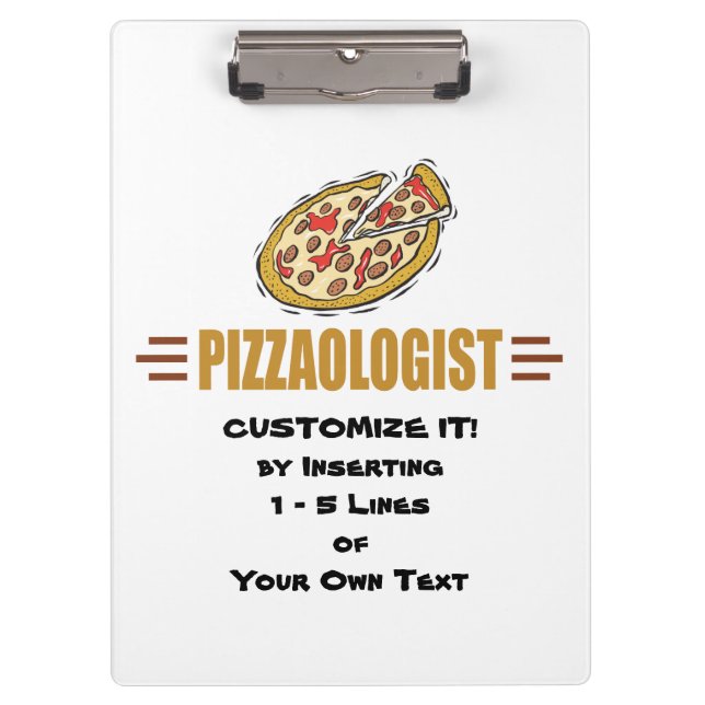Personalisierte Pizza Klemmbrett (Vorderseite)
