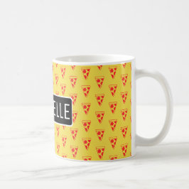 Personalisierte Pizza-Scheiben Kaffeetasse