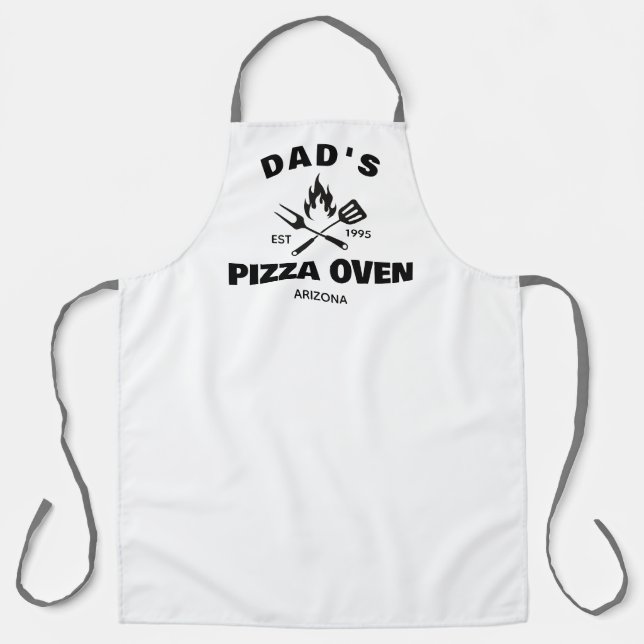 Personalisierte Pizza Schürze, Vater Schürze, Pizz Schürze (Vorderseite)