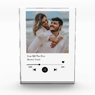 Personalisierte Playlist Song Plaque für Paare Fotoblock