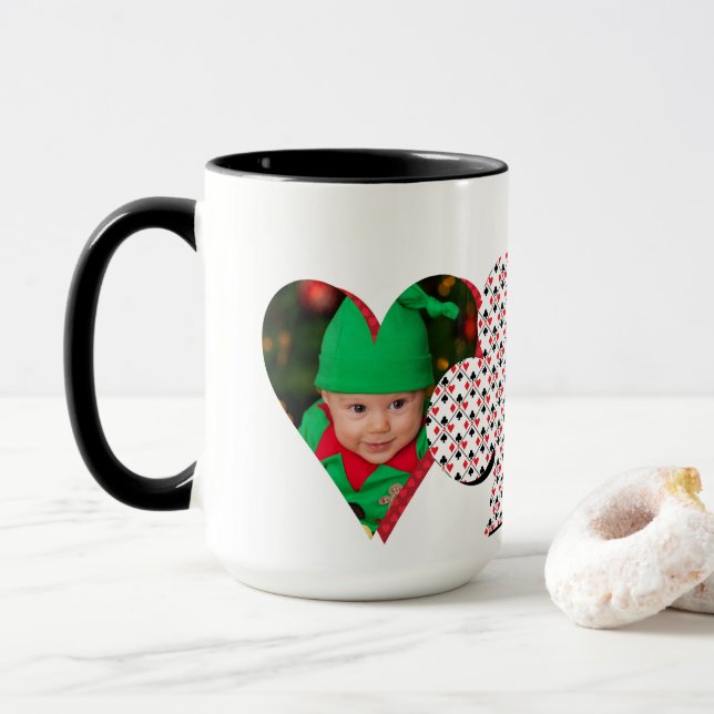 Personalisierte Poker-Gesichtspassage Tasse (Mit Donut)