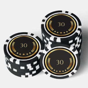 Personalisierte Pokerchips zum 30. Geburtstag